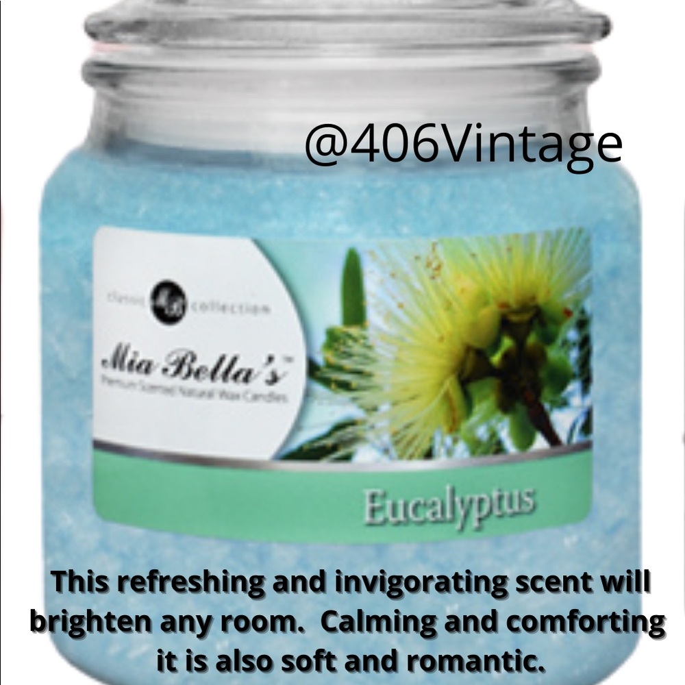 Eucalyptus Mia Bellas 16 oz Natural Palm Wax Candle